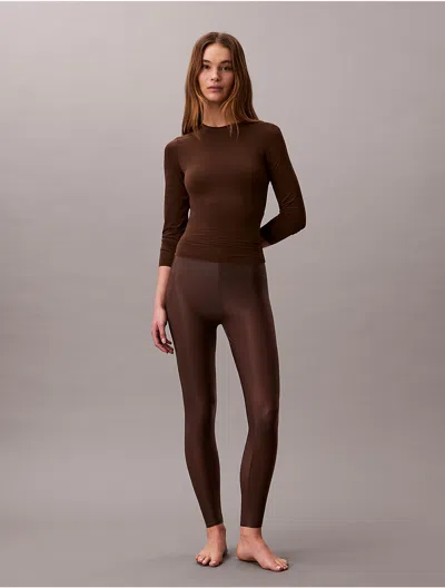 Calvin Klein Sport Calvin Klein Women's Second Skin Leggings In Brown