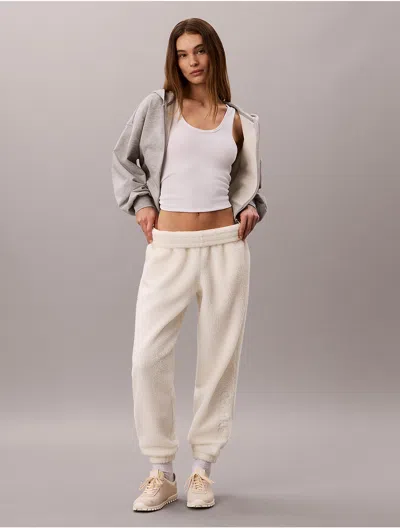 Calvin Klein Sport Calvin Klein Women's Sherpa Joggers In Neutral