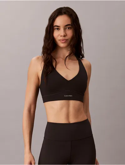 Calvin Klein Sport Calvin Klein Women's Soft Sport Medium Impact Sports Bra In Brown