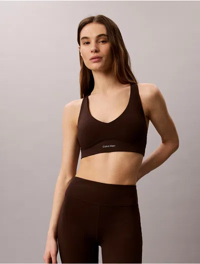 Calvin Klein Sport Calvin Klein Women's Soft Sport Medium Impact Sports Bra In Brown