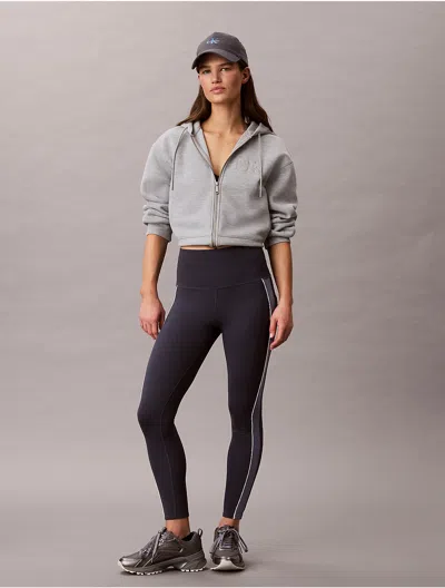 Calvin Klein Sport Calvin Klein Women's Soft Sport Side Stripe 7/8 Leggings In Gray