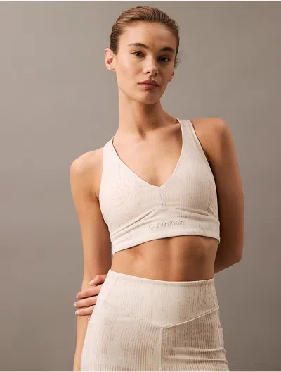 Calvin Klein Sport Calvin Klein Women's Soft Stretch Sport Medium Support Sports Bra In White