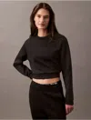 Calvin Klein Sport Calvin Klein Women's Spacer Cropped Crewneck Sweatshirt