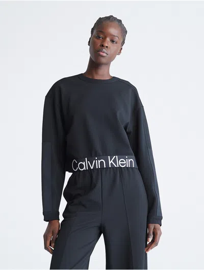 Calvin Klein Sport Calvin Klein Women's Sport Icon Cropped Crewneck Sweatshirt