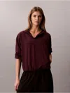 Calvin Klein Sport Calvin Klein Women's Woven Parachute Jacket In Burgundy