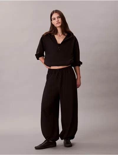 Calvin Klein Sport Calvin Klein Women's Woven Parachute Pants In Black