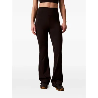 Calvin Klein Sport High-rise Flared Performance Leggings In Black