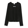 Calvin Klein Sport Logo-print Long-sleeve Performance Top In Black