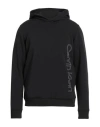 Calvin Klein Sport Man Sweatshirt Black Size L Recycled Polyester In Black