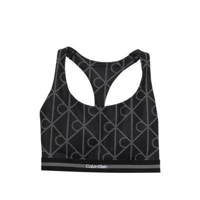 Calvin Klein Sport Patterned Performance Top In Black