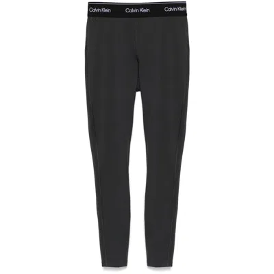 Calvin Klein Sport Polyester Pants In Black