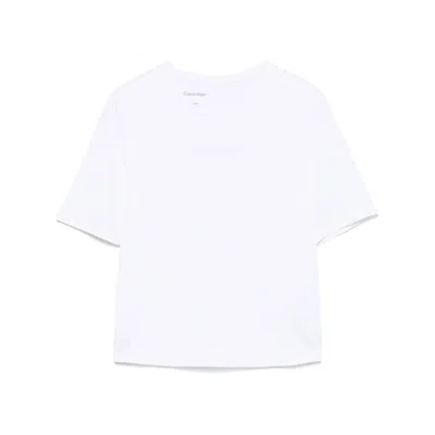 Calvin Klein Sport Polyester T Shirts In White