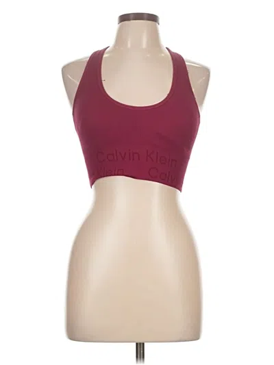 Pre-owned Calvin Klein Sports Bra In Burgundy
