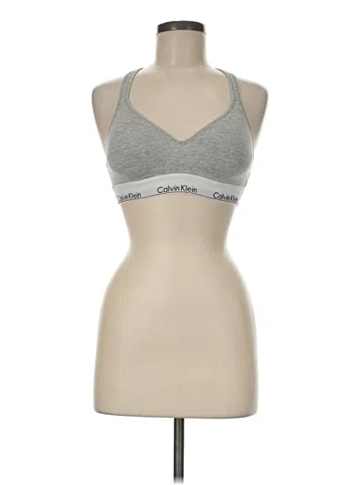 Pre-owned Calvin Klein Sports Bra In Gray