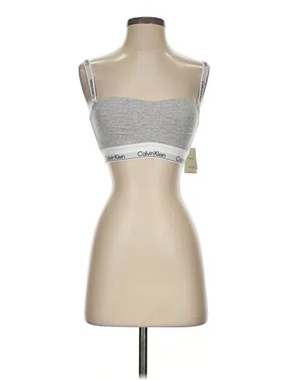 Calvin Klein Sports Bra In Silver