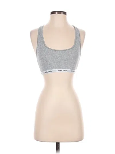 Pre-owned Calvin Klein Sports Bra In Silver