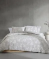 Calvin Klein Spring Branches Cotton Jacquard 3 Pc. Comforter Set In Gray