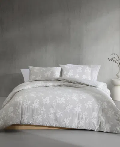 CALVIN KLEIN SPRING BRANCHES COTTON JACQUARD 3-PC. COMFORTER SET, KING
