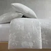 Calvin Klein Spring Branches Cotton Jacquard 3 Piece Comforter Set, King In Pearl Grey