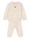 Calvin Klein Sprinkles Logo-embroidered Tracksuit Set In Neutrals