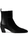 Calvin Klein Square-toe Ankle Boots In Black
