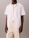 Calvin Klein Ss Supima Chest Emb Crewneck Tee In Neutral
