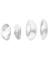 Calvin Klein Stainless Steel 2-pc. Set Logo Structural Drop Earrings In Silver