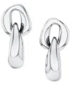 Calvin Klein Stainless Steel Chunky Link Drop Earrings In Silver