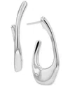 Calvin Klein Women's Sculpted Hoop Earrings In Silver