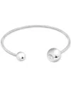 Calvin Klein Stainless Steel Sculptural Bubbles Cuff Bracelet In White