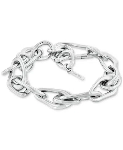 Calvin Klein Stainless Steel Statement Link Bracelet In Silver