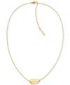 Calvin Klein Stainless Steel Structural Pendant Necklace, 16" + 2" Extender In Gold