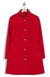 Calvin Klein Stand Collar Coat In Red