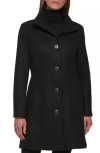 Calvin Klein Womens Petite Walker Coat, Created For Macys In Black