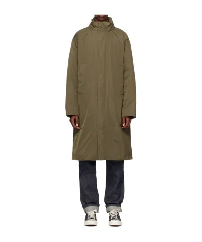 Calvin Klein Stand-collar Long-sleeved Down Jacket In Green