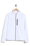 Calvin Klein Stand Collar Soft Shell Jacket In White