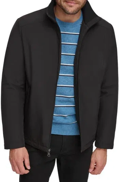 Calvin Klein Stand Collar Water Resistant Jacket In Black