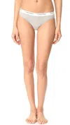 Calvin Klein Standard One Cotton Thong Panty In Grey Heather