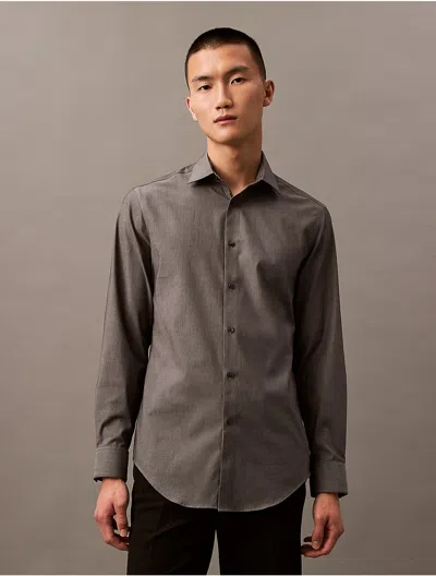 Calvin Klein Steel Calvin Klein Men's Steel Solid Slim Fit Button-down Shirt In Black