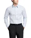 Calvin Klein Steel Dress Shirt Men Light Blue Slim Fit Button Up Fts9 In Blue