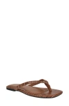 Calvin Klein Stelea Flip Flop In Dark Natural Embossed