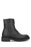 Calvin Klein Chic Black Ankle Boot With Laces And Zip Detail
