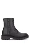 Calvin Klein Chic Black Ankle Boot With Laces And Zip Detail In Tripleblack