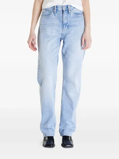 Calvin Klein Straight-leg Cotton Jeans In Blue