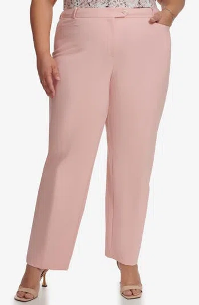 Calvin Klein Straight Leg Pants In Silver Pink