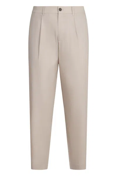 Calvin Klein Straight-leg Trousers In Beige