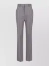 Calvin Klein Straight Leg Trousers With Belt Loops And Pockets In Gray