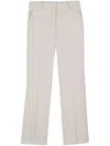 Calvin Klein Straight-leg Trousers With Subtle Branding Detail In White