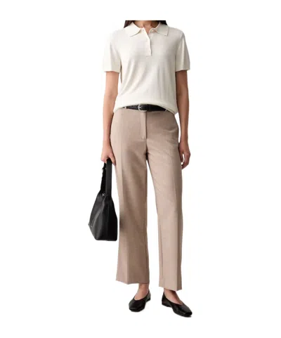 Calvin Klein Straight-leg Casual Trousers In Neutral