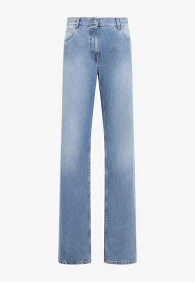 Calvin Klein Straight-leg Faded Jeans In Black